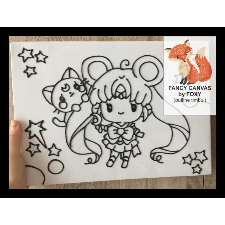 

Ready Stok Kanvas Lukis Anak Gambar Sailormoon Sailor Moon Peralatan Melukis Al1