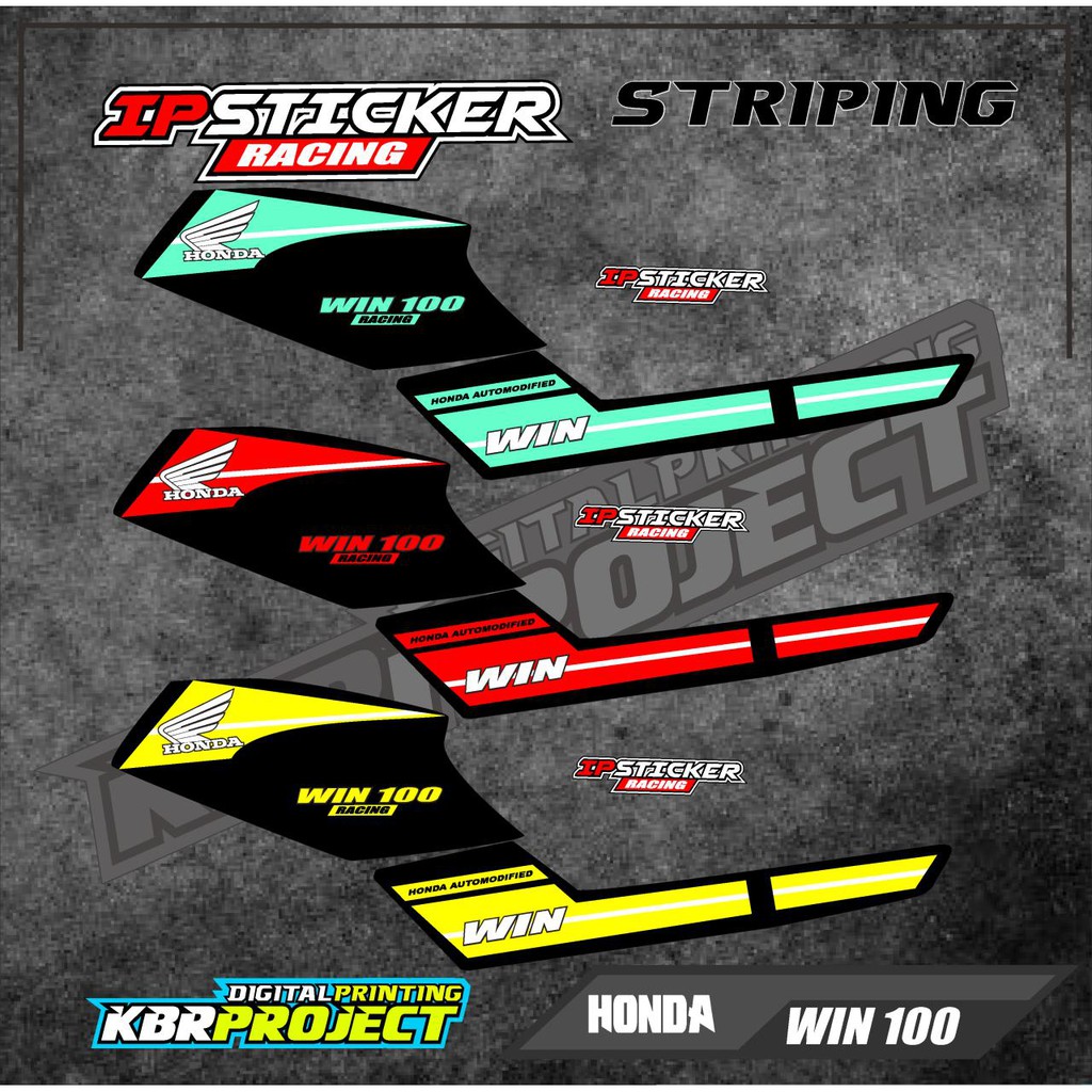 Jual Cod Stiker Motor Striping HONDA WIN 100 Motor HONDA Motor WIN Sticker Variasi Racing Indonesia Shopee Indonesia