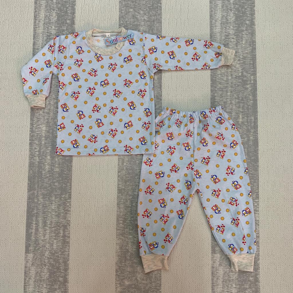 Piyama Panjang Anak Laki-Laki Setelan Oblong Katun Motif Fullprint Bergambar Unisex SATUAN