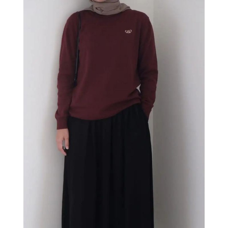Ponya Sweater Maroon Hijabnueta