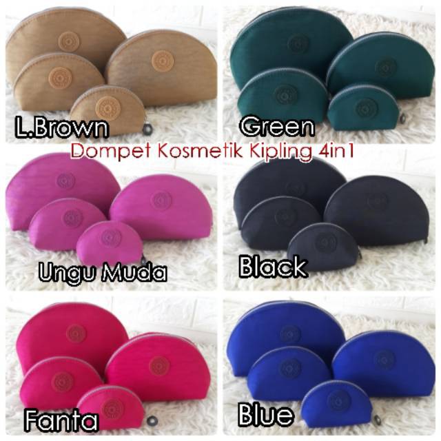 TAS 100% ORIGINAL - Pouch Kosmetik Dompet Kosmetik Kipling 4In121