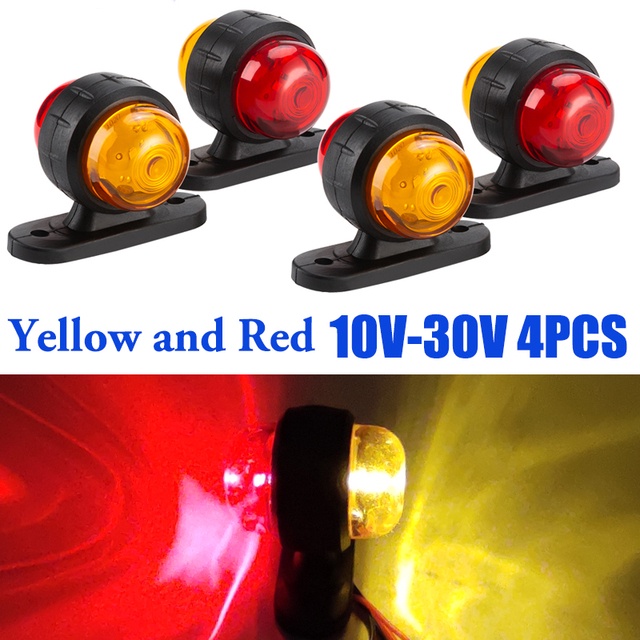 Lampu Sein Samping LED Warna Putih / Merah Untuk Mobil Truk / Trailer / Van / Caravan