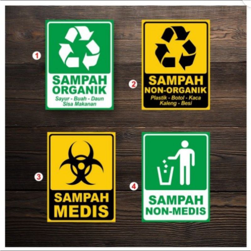 Jual STICKER STICKER SAMPAH ORGANIK NON ORGANIK MEDIS NON MEDIS WATER ...