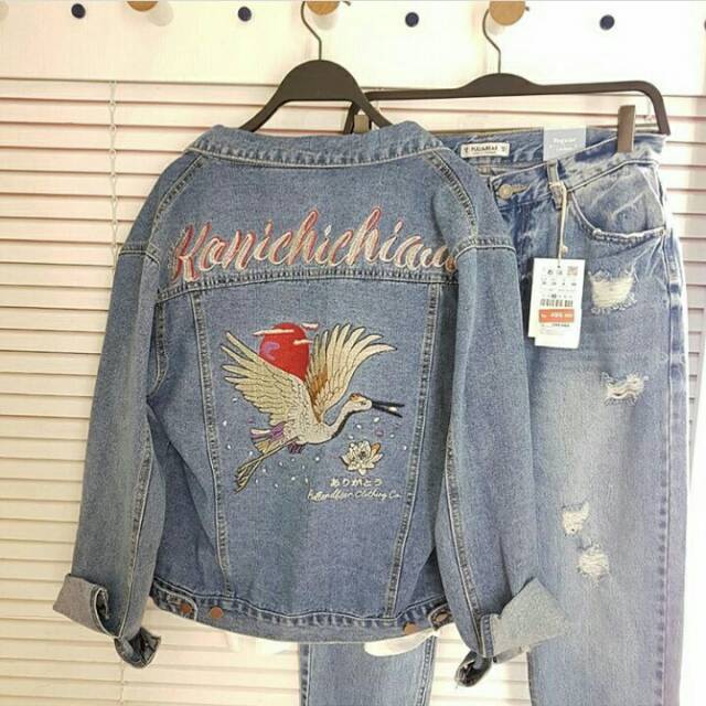 Zara jacket/Zara Oversized jacket/Zara jeans jacket/zara denim Jacket/konichiwa jacket
