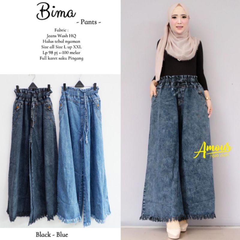 Kulot Panjang Jeans Snow Jumbo Rawis