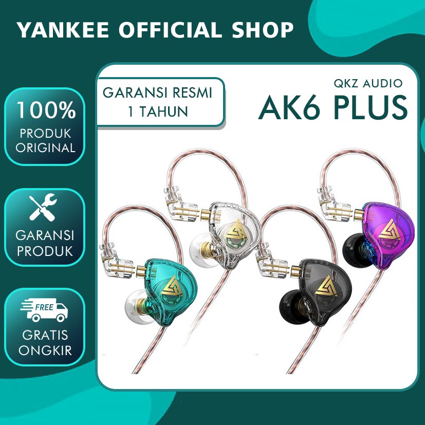 QKZ AK6 Plus Earphone Detachable Kabel Mic lepas pasang Heavy Bass Gaming Headphone Headset alt TRN MT1 Pro QKZ AK6 Pro CCA CRA