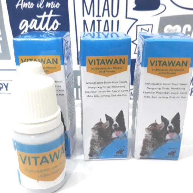 VITAWAN 15 ML MULTIVITAMIN DAN MINERAL UNTUK KUCING DAN ANJING