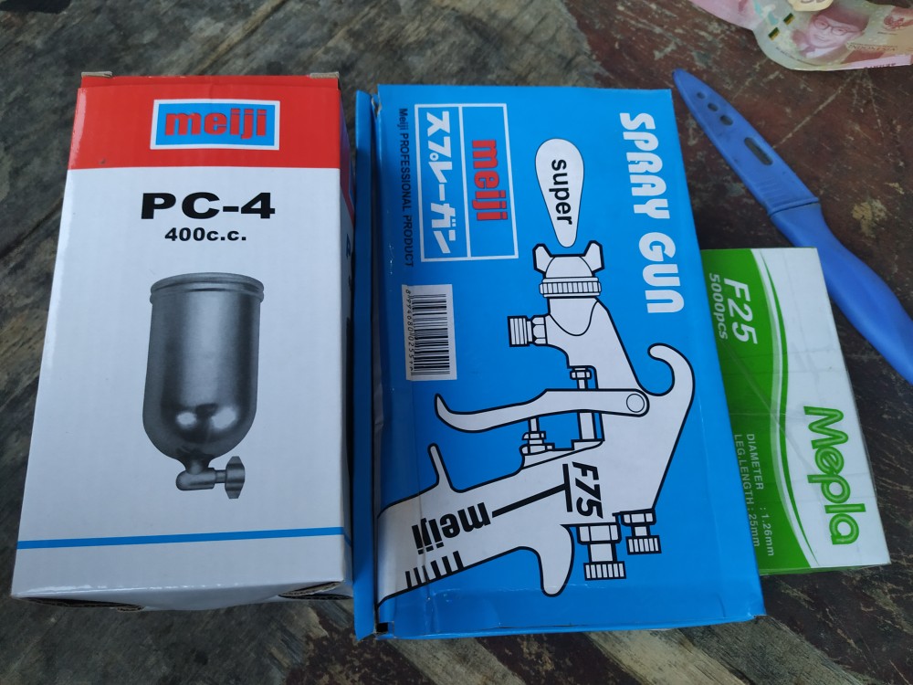 Meiji Pc 4 F75 Spray Gun Semprotan Angin Cat Meiji Tabung Atas Pc4 F75