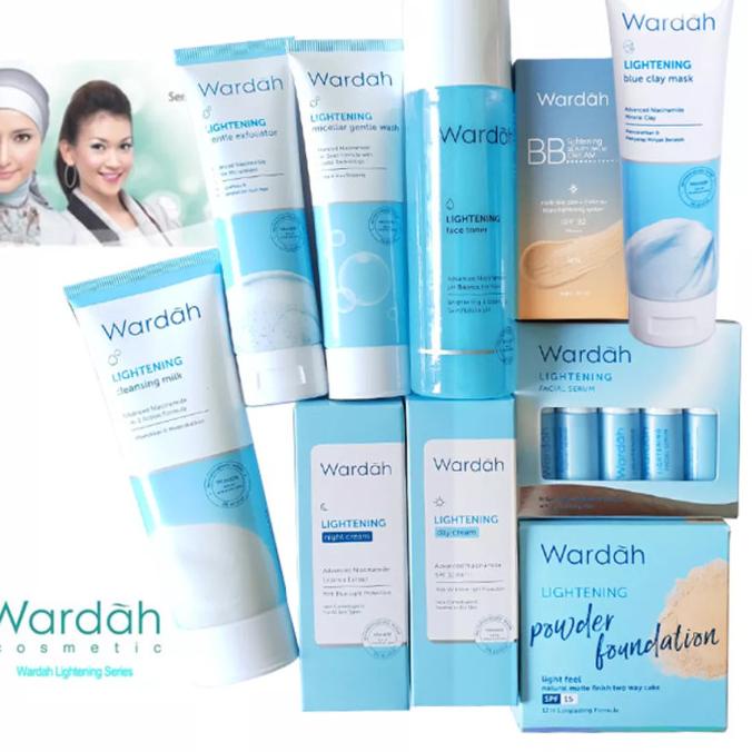 paket 14pcs WARDAH LIGHTENING SKIN CARE MENCERAHKAN MEMUTIHKAN WAJAH