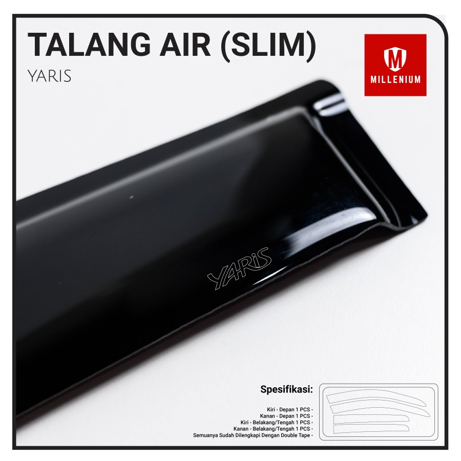 TALANG AIR PINTU MOBIL TOYOTA YARIS LAMA 2004 - 2012 MODEL SLIM