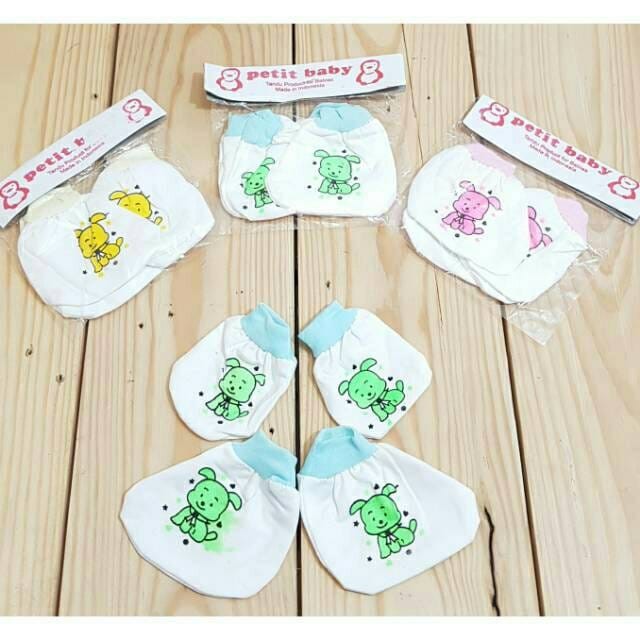 sarung Tangan Bayi Sarung Kaki Bayi Sarung Tangan Kaki Bayi Newborn Sarung Tangan Set Pasang Grosir dan ecer Murah Petite Baby