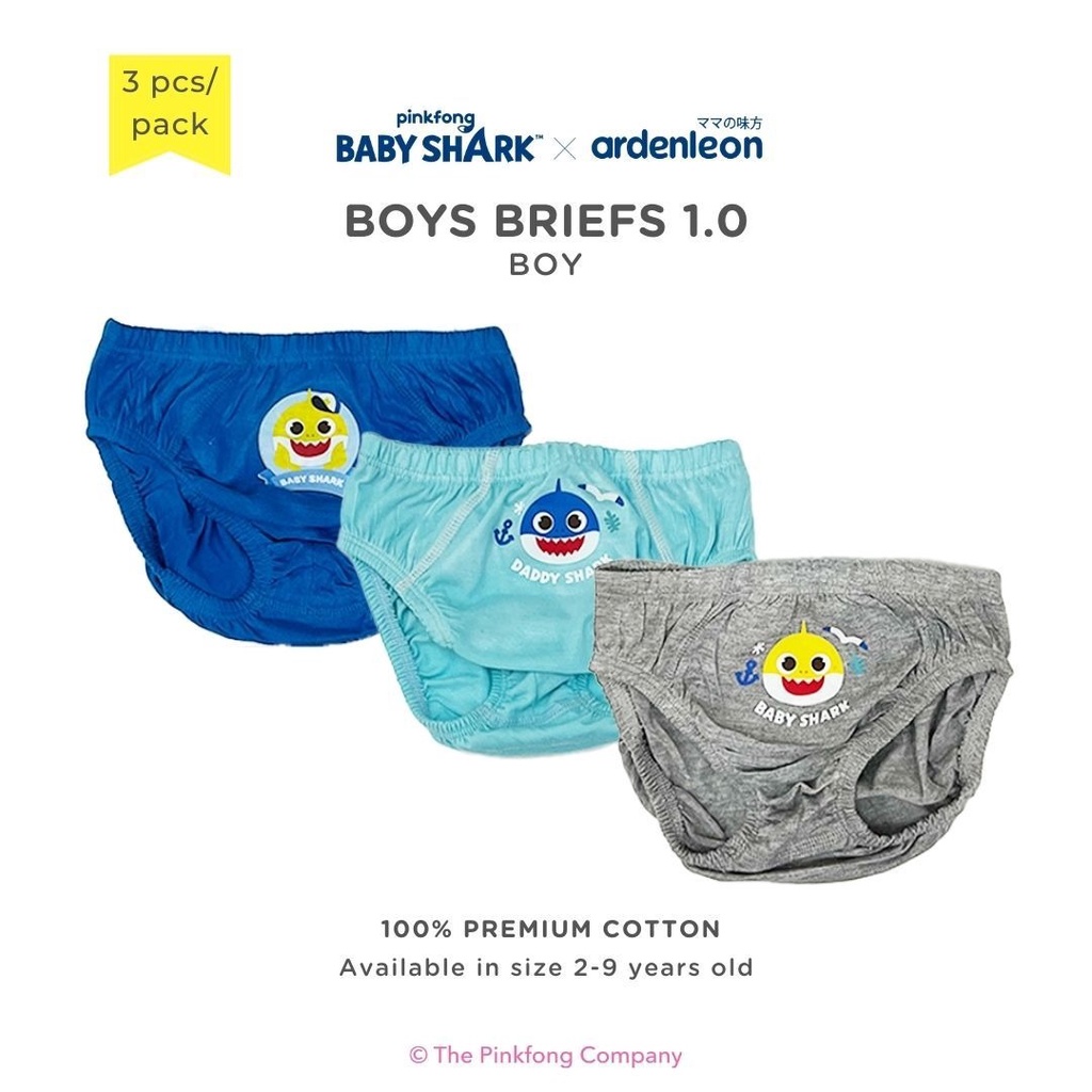 ARDENLEON x Pingfong Baby Shark Boys Briefs 1.0