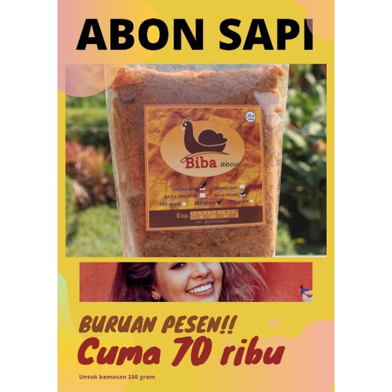 

abon sapi BIBA 250gram original