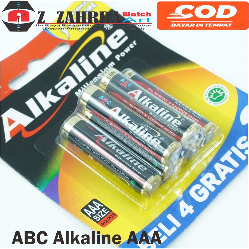 Baterai ABC Alkaline AAA isi 6 pcs 1.5V
