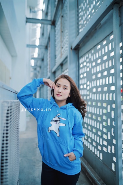 HOODIE DABBING RABBIT (DIGITAL PRINTING) Size M - XXXL