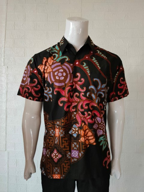 Kemeja Batik Tulis Furing Lengan Pendek  Pria Murah Pekalongan