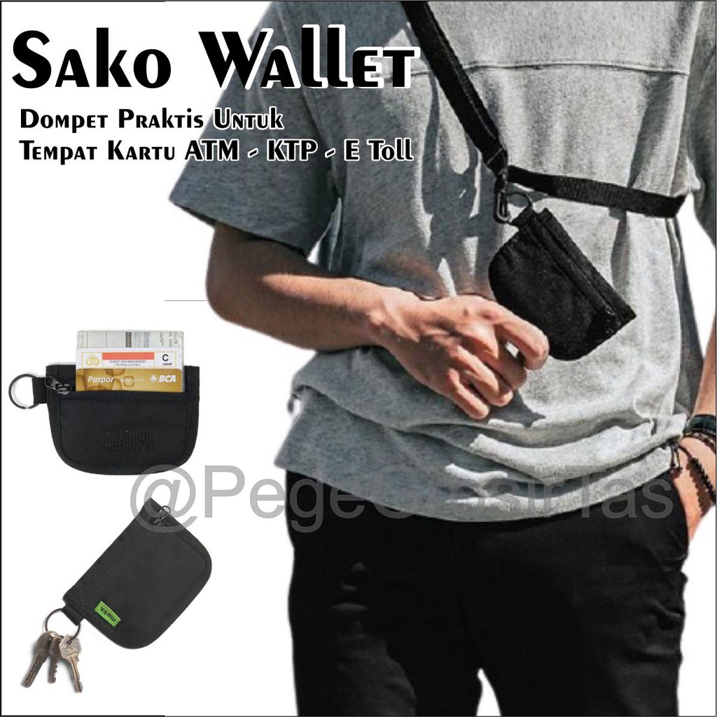 Pege 8820 - Sako Wallet - Tas Gantung Tempat Kartu - Dompet Kartu Termurah Keren