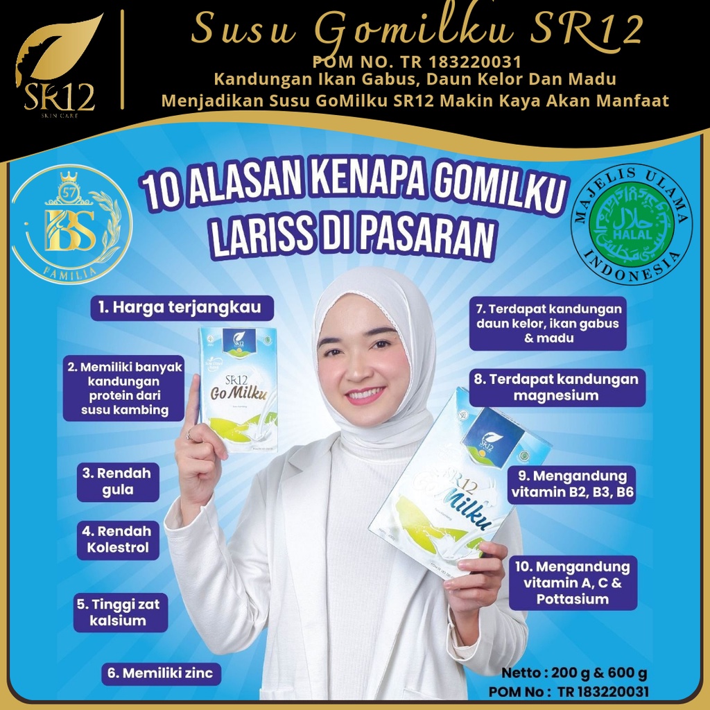 

SUSU KAMBING ETAWA GOMILKU SR12 MENINGKATKAN KESEHATAN IMUN TUBUH MELANCARKAN ASI ASLI TANPA GULA TANPA CREAMER BAIK UNTUK PENDERAITA DIABETES HERBAL BPOM BERSERTIFIKAT HALAL MUI