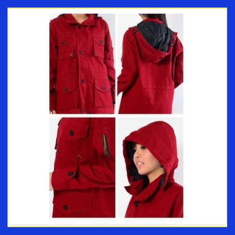 MC FASHION WOMEN;S PARKA JACKET SIMPEL ELEGAN - GABRIELA - HITAM