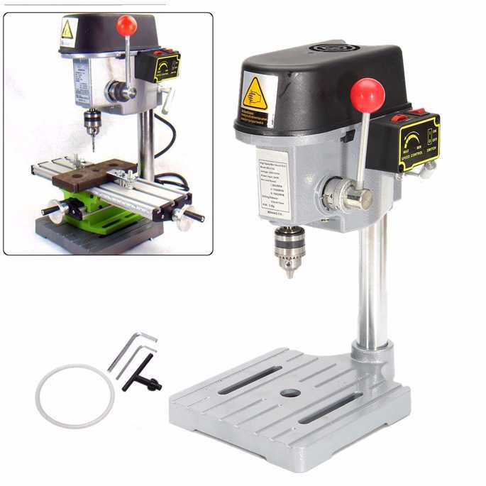 SUROM Mesin Bor Duduk Mini Drill Press 0.6-6.5mm 340W 16000RPM ZQ4116