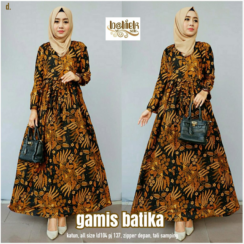 Batik Solo Gamis Batika Kode ABCDEFGHI Batieksolo GAMIS BATIK SOLO PREMIUM MODERN