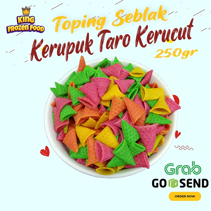 Kerupuk Seblak Taro Kerucut Mentah Bandung