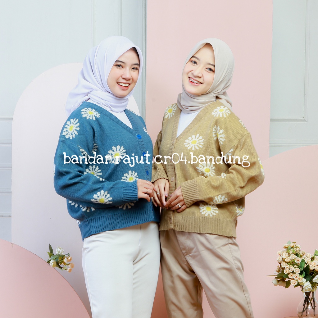 CARDI RAJUT LUNA MOTIF BUNGA/BRANDED 7 GATE