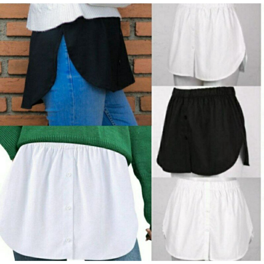 Adjustable Fake Layering bottom skirt capsmee