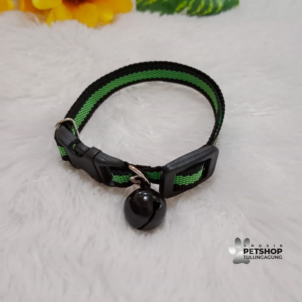 Kalung Kucing Dan Anjing Motif Stripe bahan tebal Premium