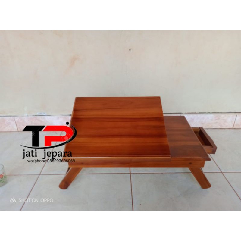 meja lipat jati,,meja laptop jati,,meja minimalis