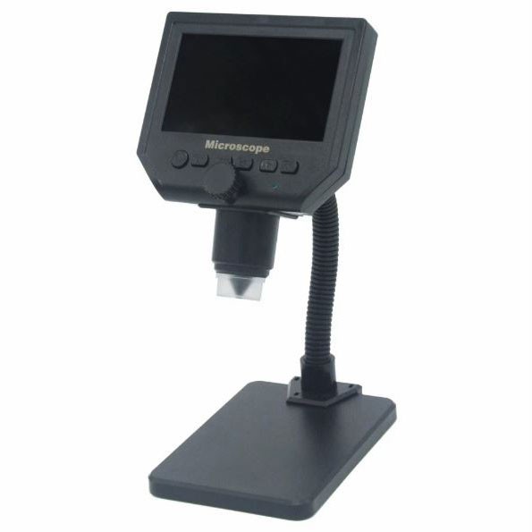 Taffware Mikroskop Digital 3.6MP 600X dengan Monitor &amp; Fleksibel Stand - G600 - Black - OMOTCABK