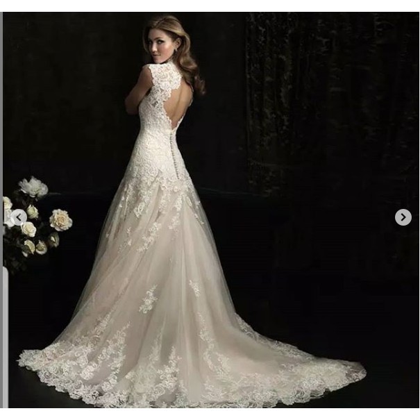 Gaun pengantin Brokat Putih