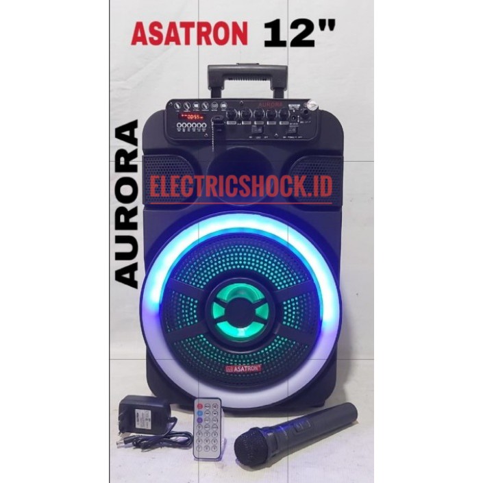 SPEAKER PORTABLE ASATRON AURORA 12 (12inc , USB , bluetooth) ORIGINAL