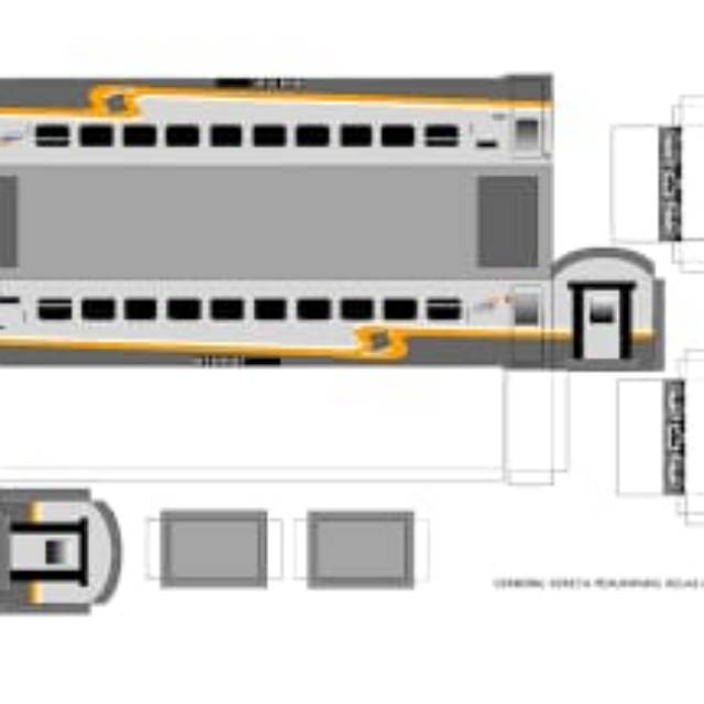 Papercraft gerbong kereta api Indonesia