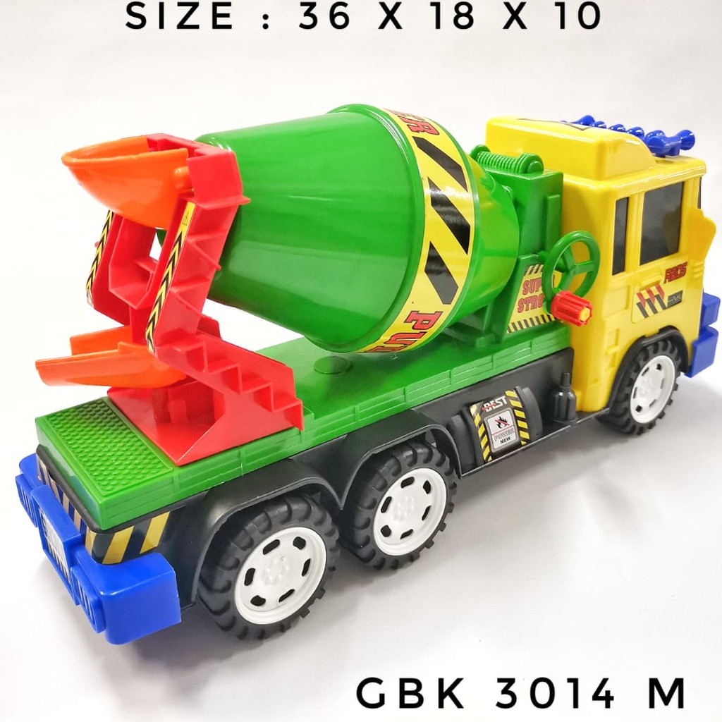 Mainan Anak Mobil Konstruksi Molen GBK 3014 M / Mixer Truck Friction