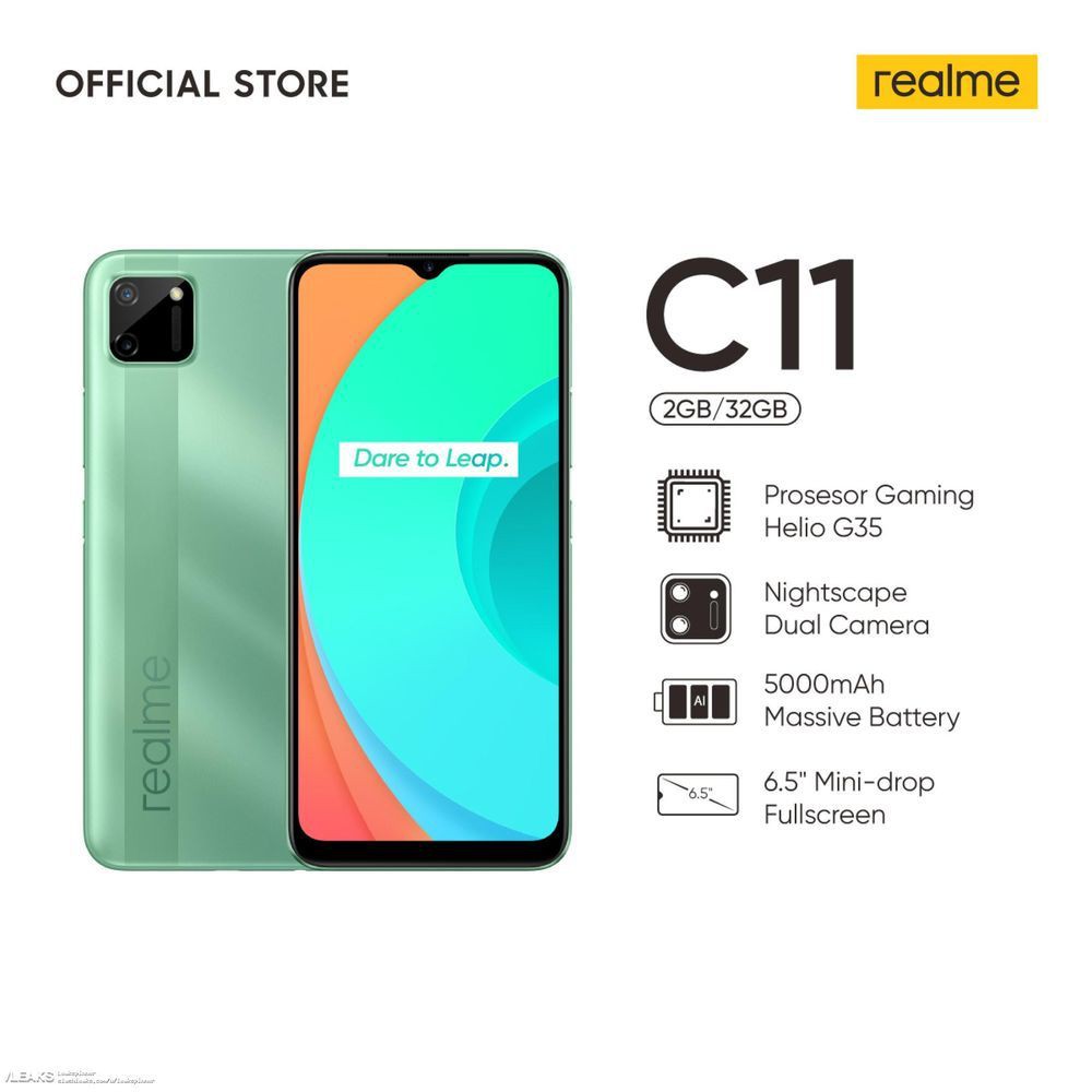 Realme C11 3/32 Ram 3GB Internal 32GB Garansi Resmi