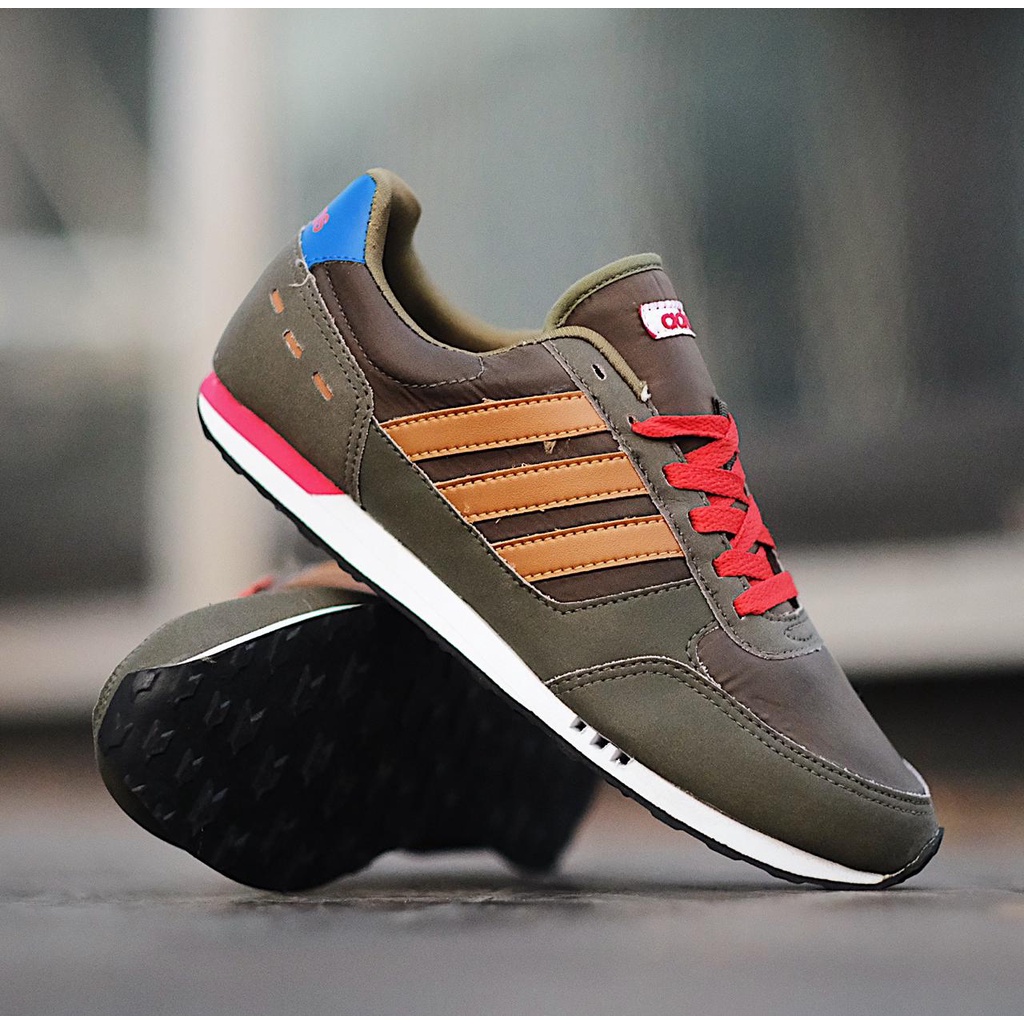 ADIDAS NEO CITY RACER GREEN BROWN