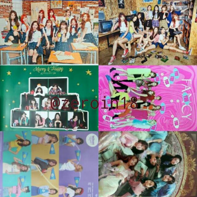 OFFICIAL POSTER PRISTIN,  TWICE,  GFRIEND ALBUM