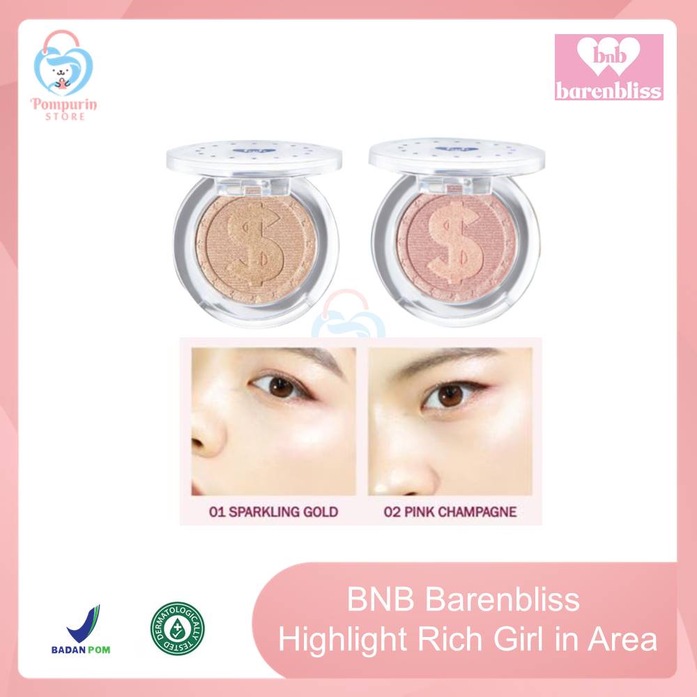 BNB barenbliss Highlight! Rich Girl in Area Kosmetik Korea Face Highlighter Powder Make Up Pigmented