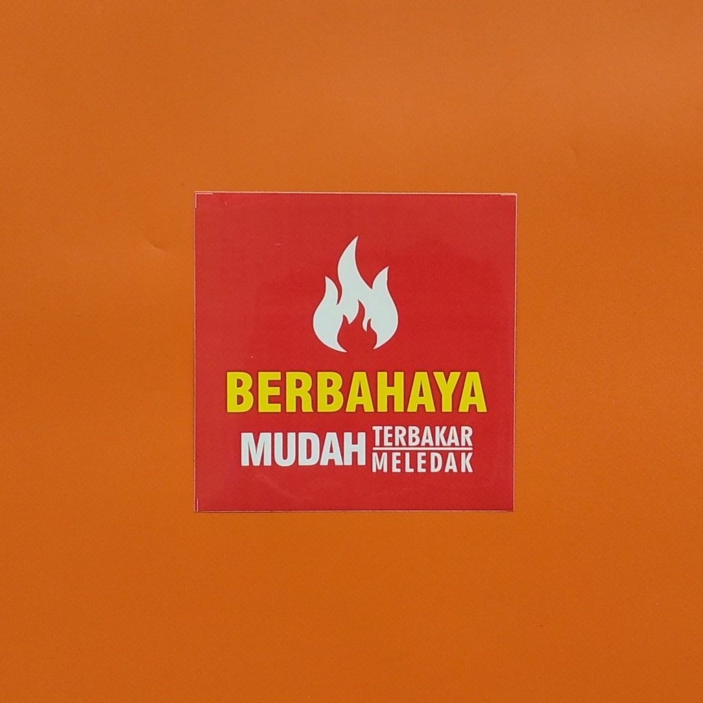 Stiker Limbah Bahaya Mudah terbakar - Stiker Limbah Mudah terbakar - Stiker Bahan Vinyl