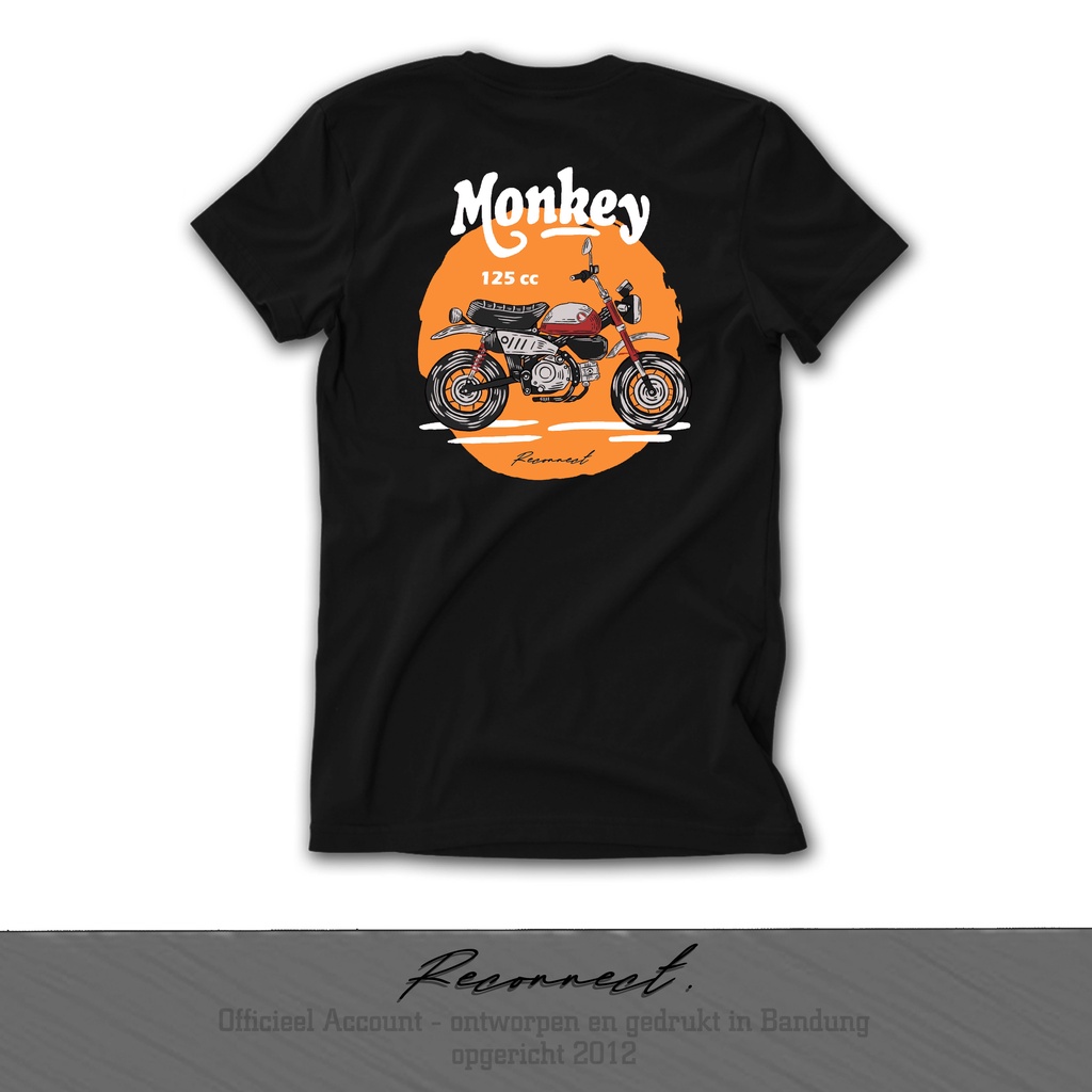 Reconnect Kaos Motif Honda Monkey - Kaos Anak &amp; Dewasa - Gratis Tambah Nama