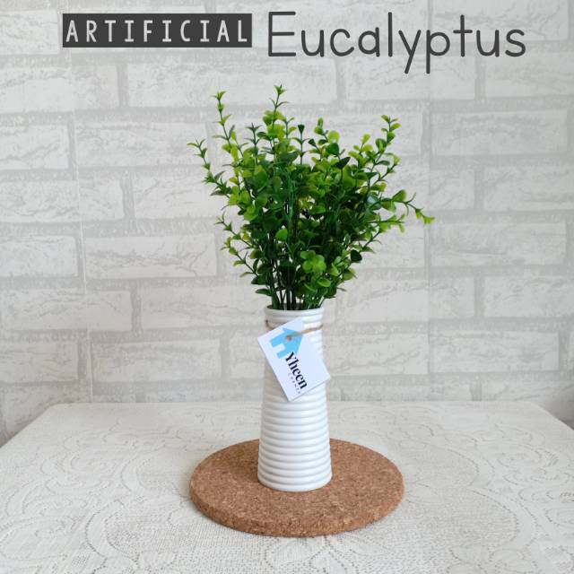 Artificial Eucalyptus / Daun Eucalyptus (belum termasuk vas)