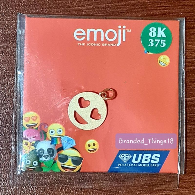 (Koleksi Pribadi) Bandul Emoji Smile Love Smiley UBS Yellow Pendant Original