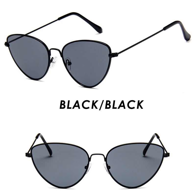 (YUZHU) Bayar di Tempat INS Fashion Retro Mata Kucing Kacamata Hitam Wanita/Pria Sunglasses Women/Men