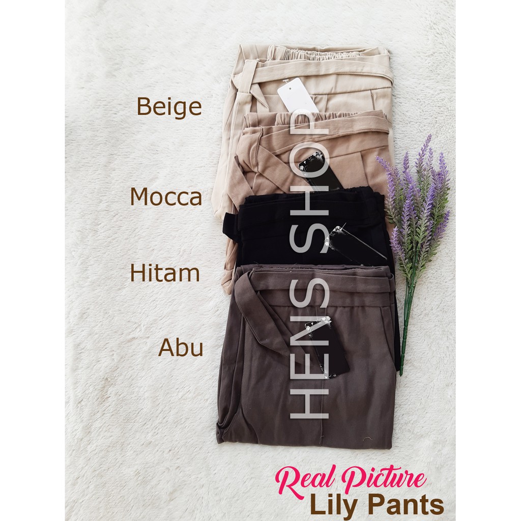 CELANA 7/9 LILY PANTS WANITA TWILL COMBED TEBAL STRETCH ( MELAR ) STANDART DAN JUMBO (80KG)