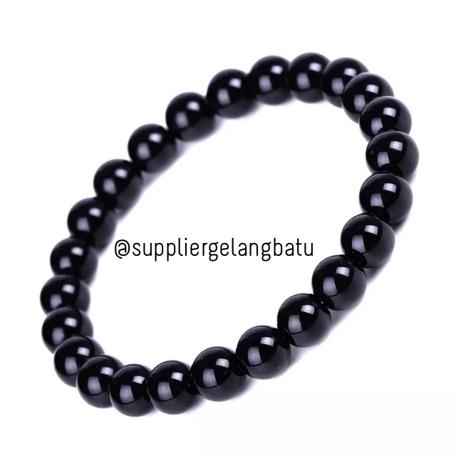 supplier GELANG BATU Onyx kilap chakra yoga kesehatan siap kirim ready