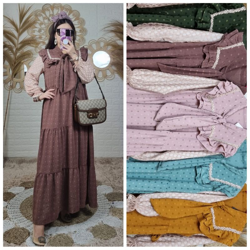 gamis meijiwang Rubi kombinasi burkat