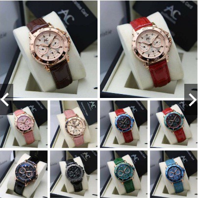 Alexandre Christie Collection AC 9205 Lady Jam Tangan Original Wanita Kulit Rantai Garansi Resmi
