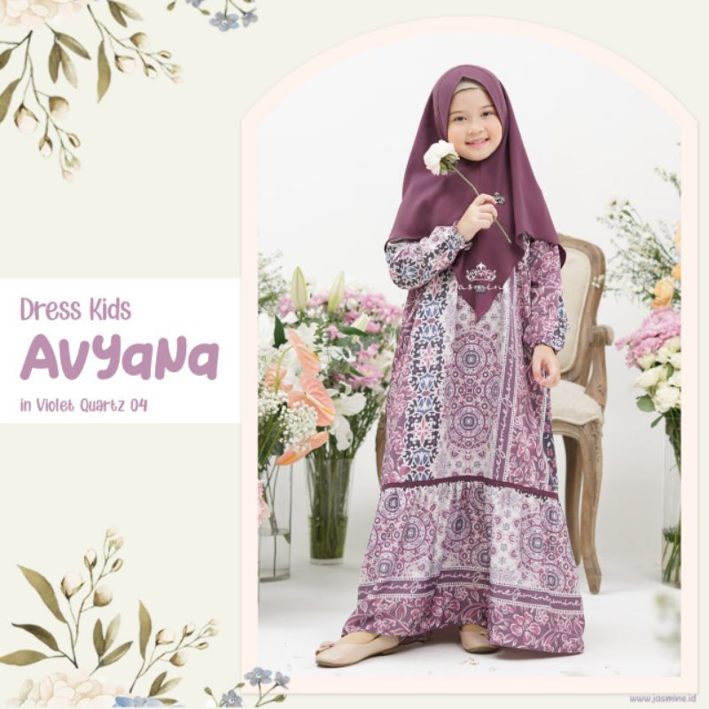 [JASMINE] AVYANA DRESS KIDS GAMIS PRINTING MOTIF JASMINE