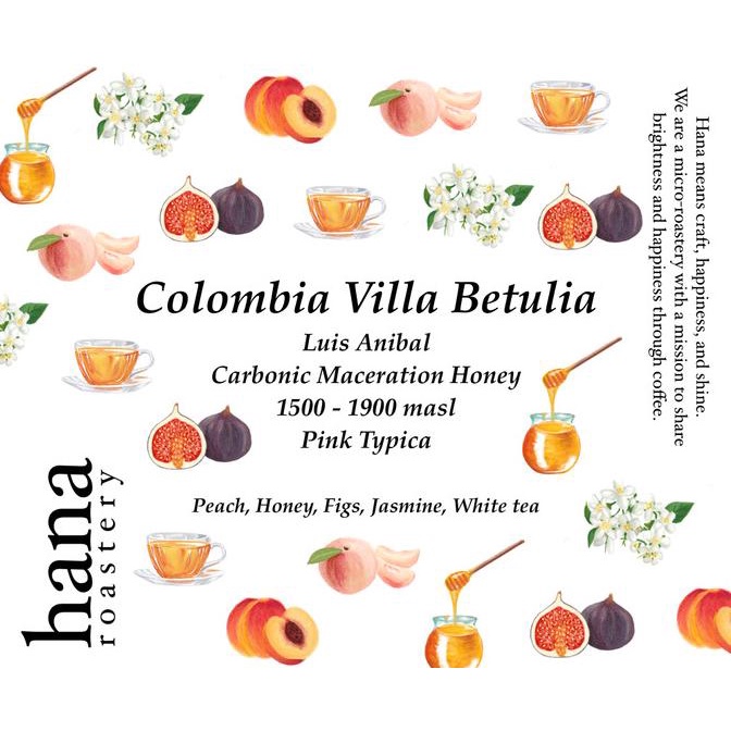 

[COD] Colombia Villa Betulia - CM Honey - Pink Typica - Hana Roastery [COD]